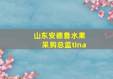 山东安德鲁水果 采购总监tina